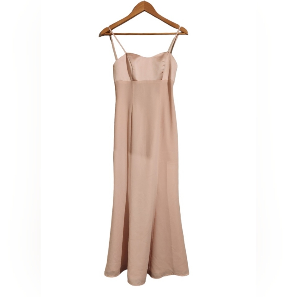 Blush Pink Vera Wang Spaghetti Strap Maxi Gown